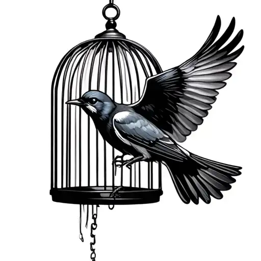 Bird Flying Out Of Cage
