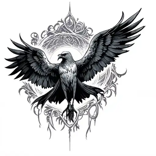 Demiurge Empath Raven Spread Wings