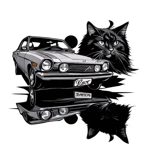 Cat And Car