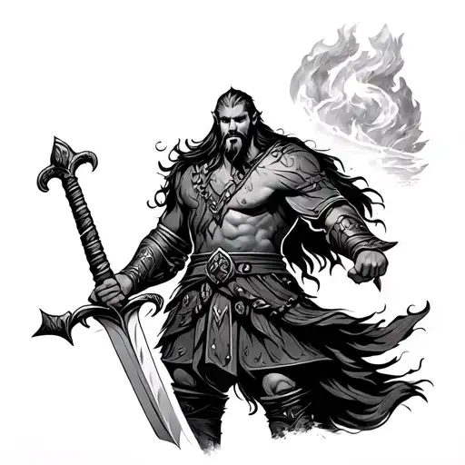 Viking Warrior With Sword