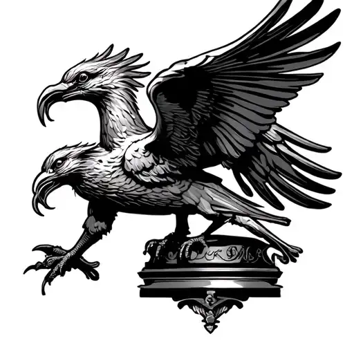 Liver Bird Attacking Prey Landing On Trophy