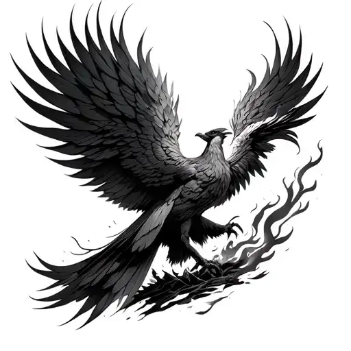 Pheonix Rising From The Ashes Symbolizing Overcoming