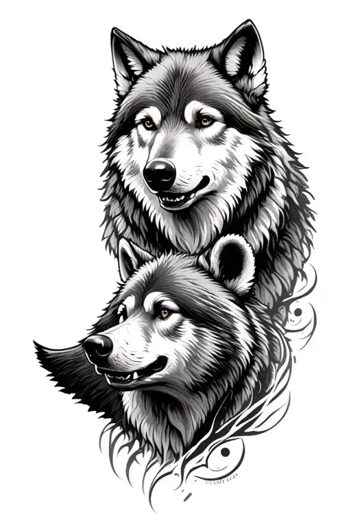 Wolf And Bears