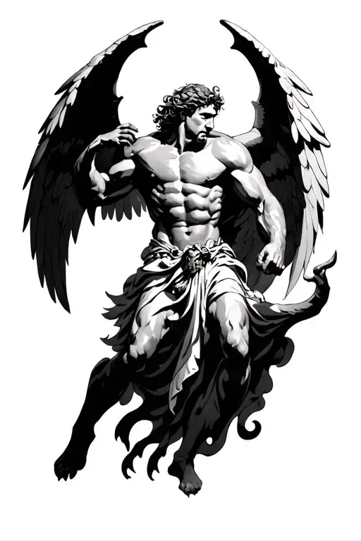 Archangel Michael Fighting Satan