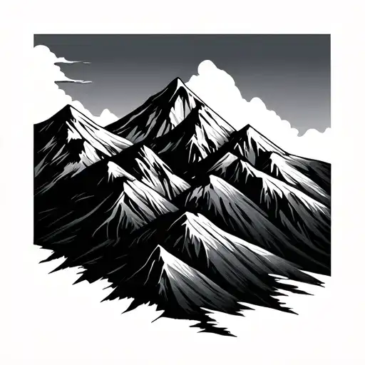 Simple Minimal Abstract Mountain Range