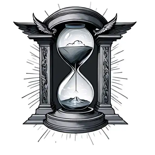 Hour Glass With Heaven Gates