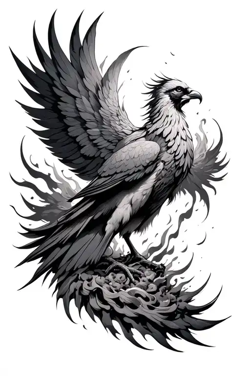 Phoenix From Ashes Symbolizing Overcoming