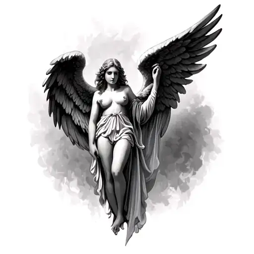 Angel Wings Covering An Angel