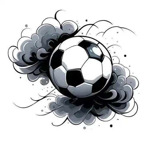 Cloud Background With Soccerball