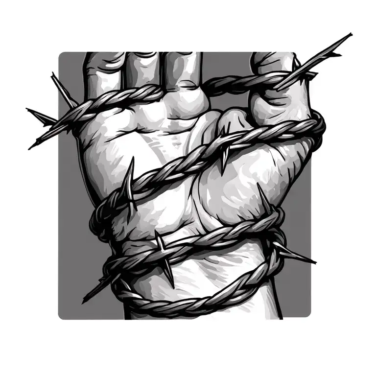 Barbed Wire Around Wrist
