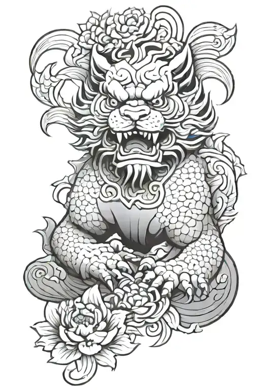 Foo Dog Peony