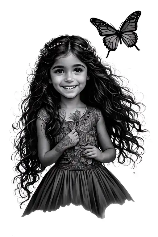 Arya My Daughter Swinging Butterfly Smile