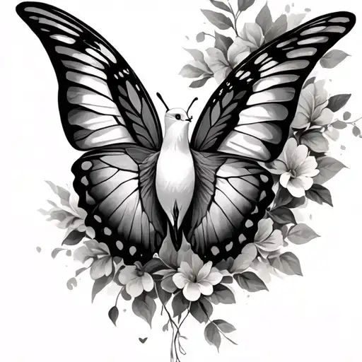 Dove And Butterfly