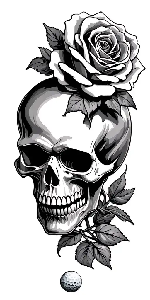 Skull Roses Golf Lord