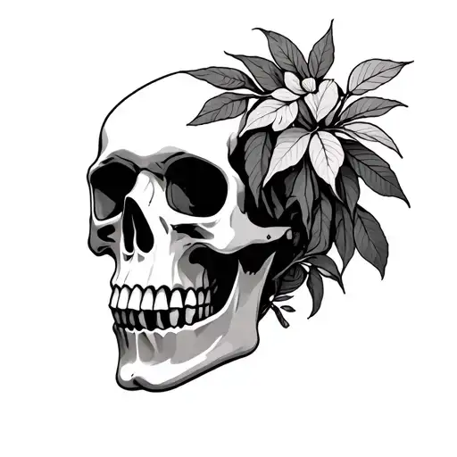Skull With Nature Component