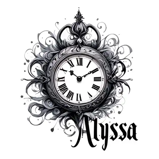 Clock Design With Name Alyssa