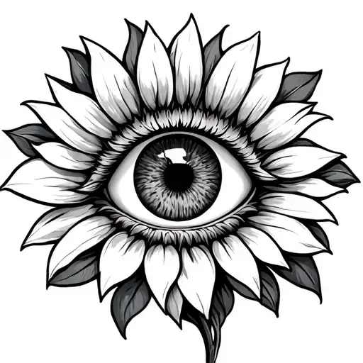 Eye Of Rah Inside Sunflower