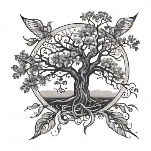 Tree Of Life With Letters