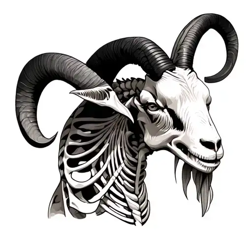Aries Goat Skeleton