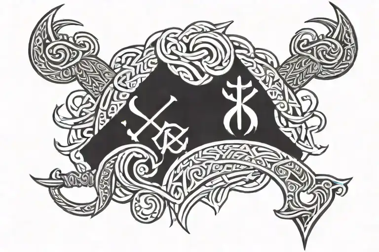 Viking Symbol For Father And Son Mixed With Viking Symbol For Love