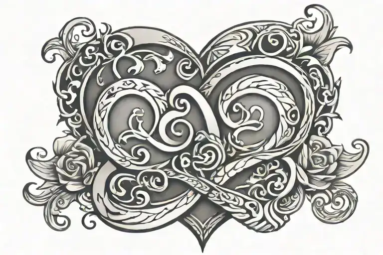 Symbol For Father And Son Mixed With Symbol For Love