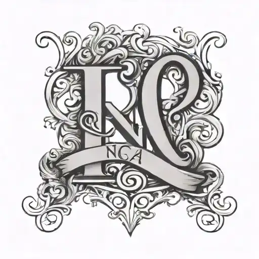 Initials Nca With Roman Numerals Birthday 9-15-16 Simple