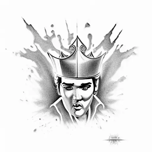 Elvis With Spraypaint Crown