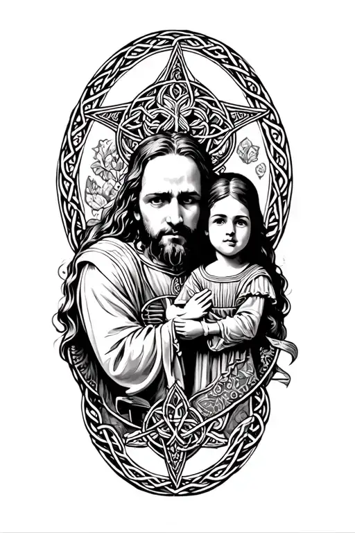 Celtic Irish Hunter Family Catholic