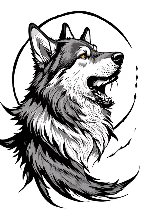 Wolf Howling At The Moon