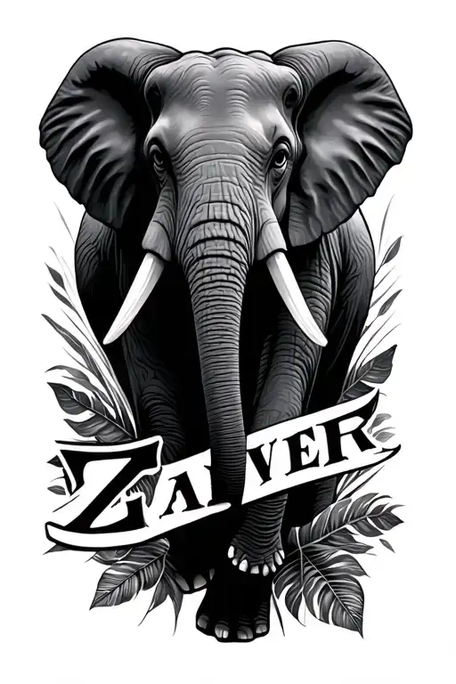 The Name Zavier With An Elephant Incorporated