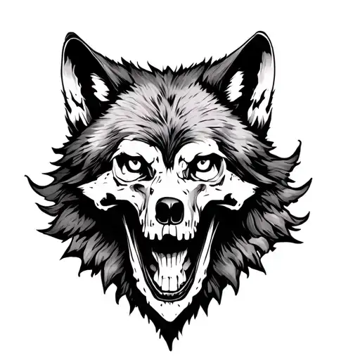 Wolf And Skull