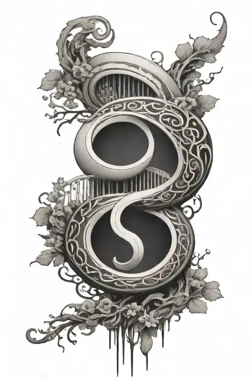 Enso Ring Intertwined With A Winding Staircase Representing Growth And Progress