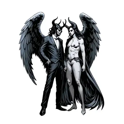 Angel And Devil Wears A Suit