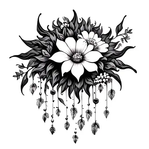 Flowers Hanging Down From Sun