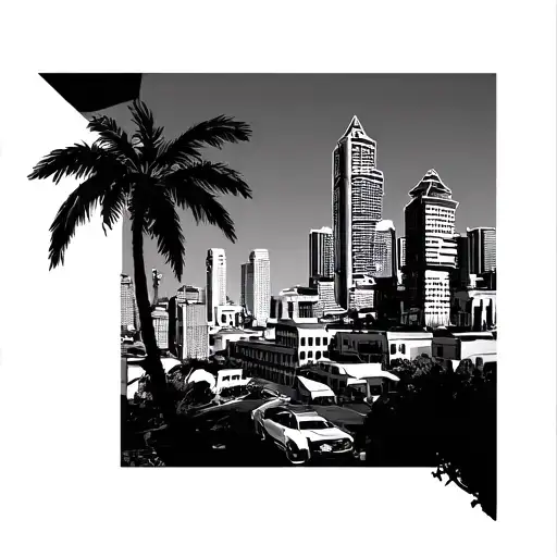 Philippine Star With La Buildings