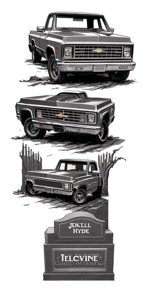 Jekyll And Hyde 1972 Chevrolet C-10 Stepside Headstones