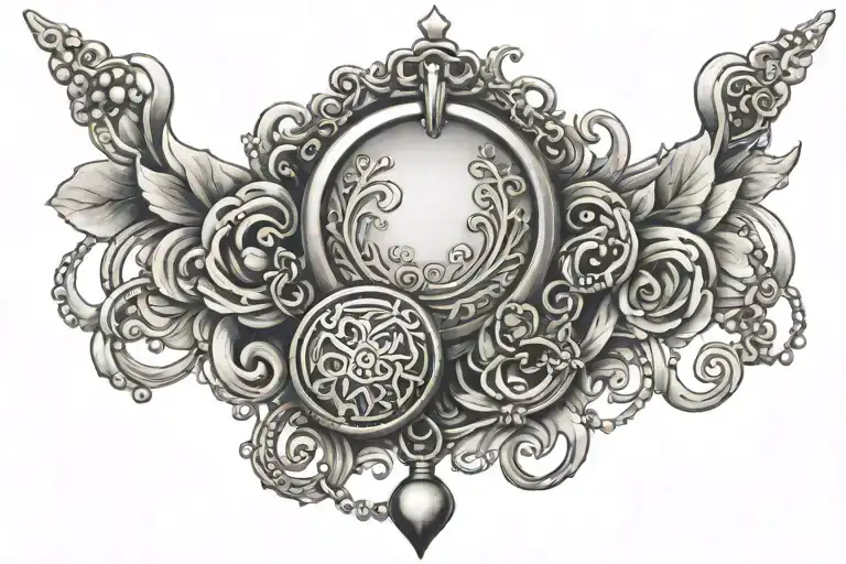 Design A Tattoo Of A Necklace With A Locket That Opens To Reveal A Hidden Message