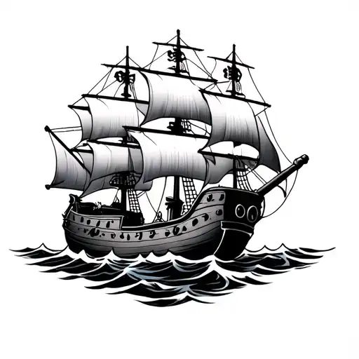 Pirate Ship With Cannons