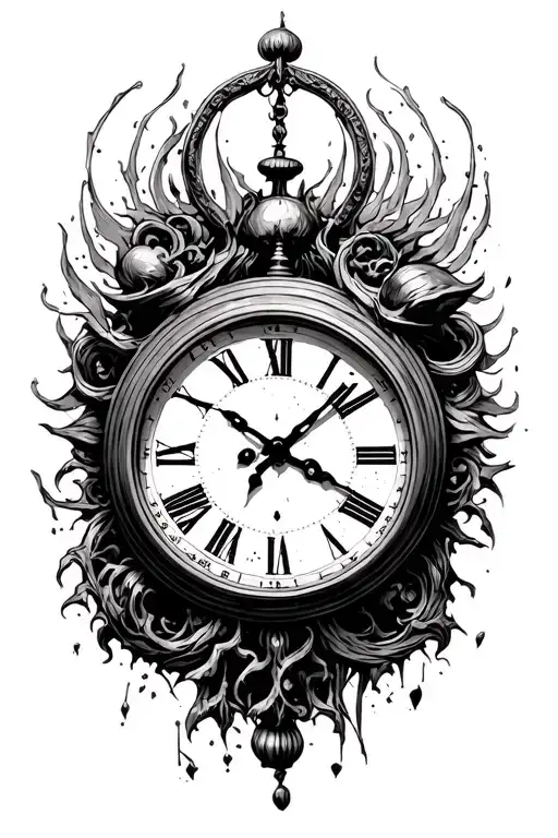 Clock With Time Running Out Death Waits
