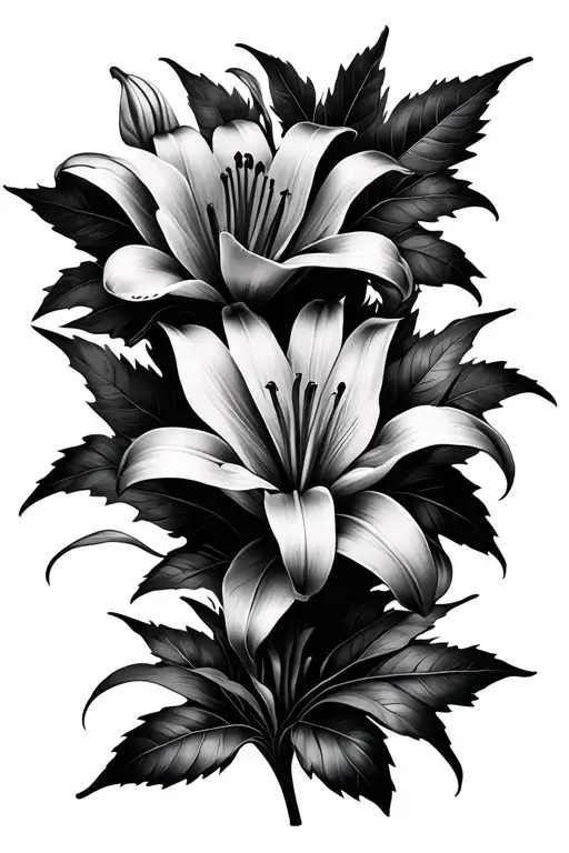 Lily Transforming And Autumn Leaves Blowing And 123