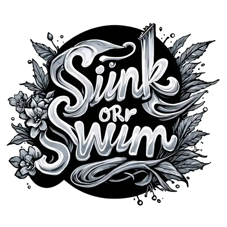Simple Script Font Sink Or Swim