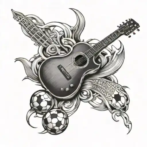 Guitar And Jagermeister And Soccer