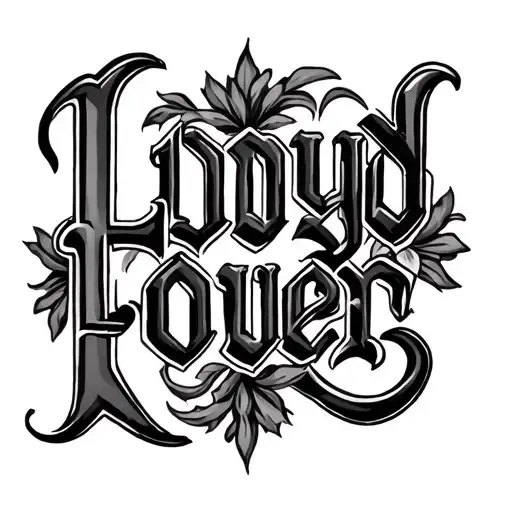 Two Word Ambigram Lloyd Lover