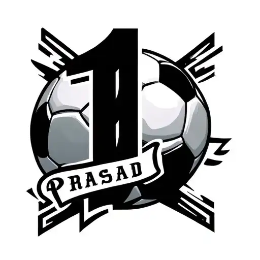 Number 1 With Last Name Prasad Soccer Ball Transforming