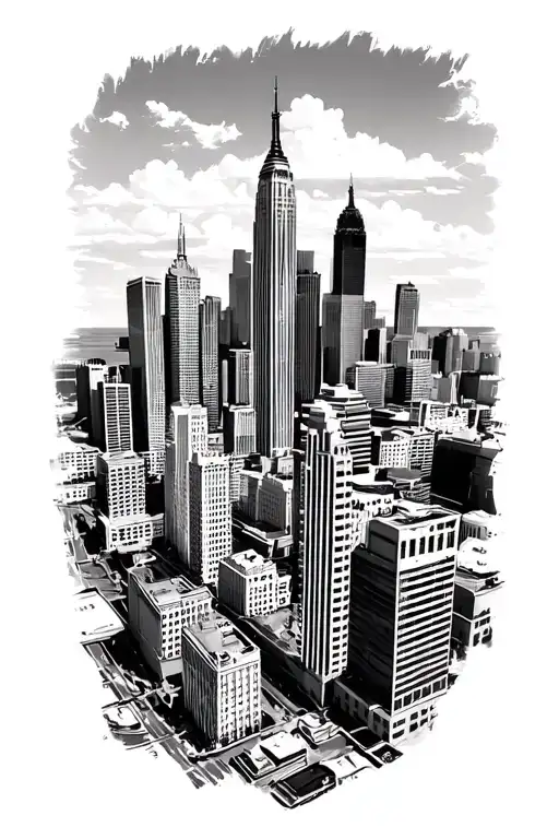 Puerto Rico New York Atlanta Skyline