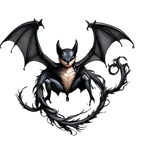 Gotchic Black And Grey Bat Frame