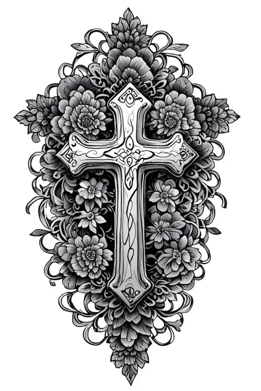 Lace Around Cross Surrounded