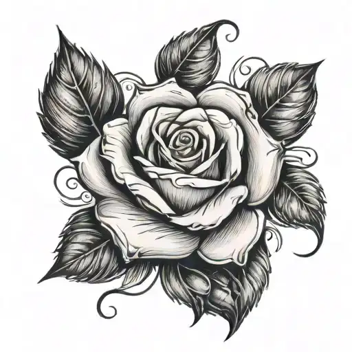 A Delicate Rose Intertwined With The Words 'I Love You More Today'