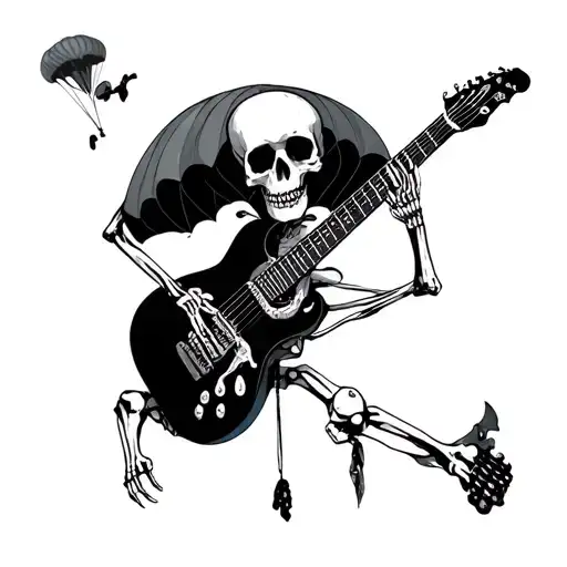 Parachute Skeleton Guitar