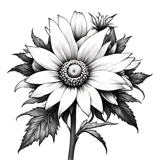 Edelweiss Flower Dotwork